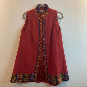 SISSY ME Sz L Wool Blend Fully Lined Pocketd  Lagenlook Boho Tunic Vest